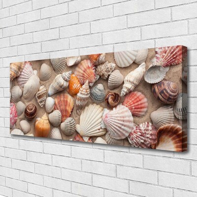 Canvas Wall art Shellfish art white grey brown beige