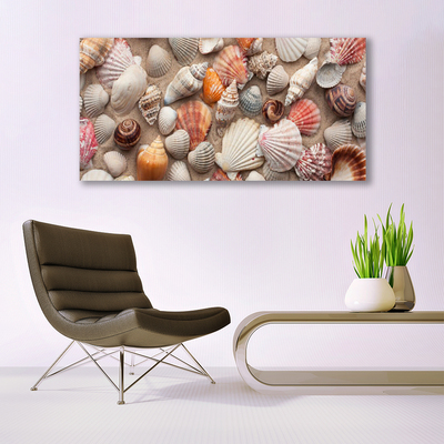 Canvas Wall art Shellfish art white grey brown beige