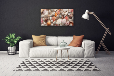 Canvas Wall art Shellfish art white grey brown beige