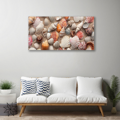 Canvas Wall art Shellfish art white grey brown beige