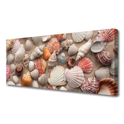 Canvas Wall art Shellfish art white grey brown beige