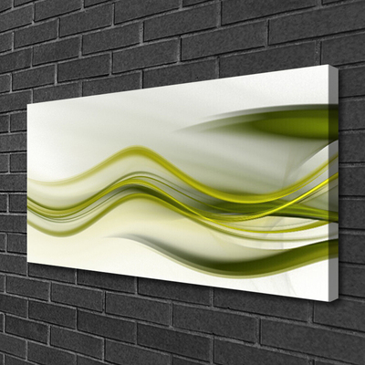 Canvas Wall art Abstract art green grey white