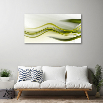 Canvas Wall art Abstract art green grey white