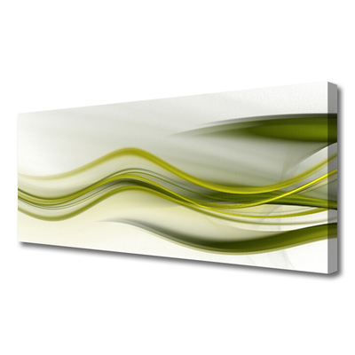 Canvas Wall art Abstract art green grey white