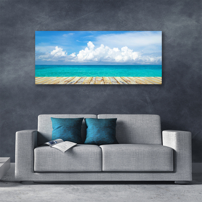 Canvas Wall art Sea landscape blue