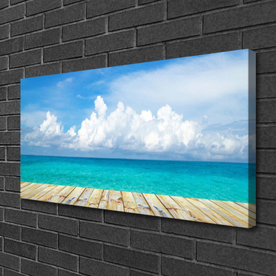Canvas Wall art Sea landscape blue