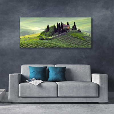 Canvas Wall art Meadow trees nature green
