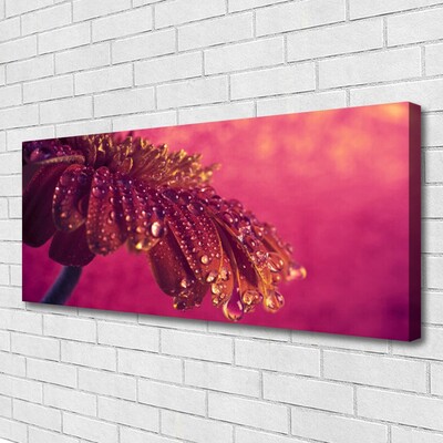 Canvas Wall art Tree floral red