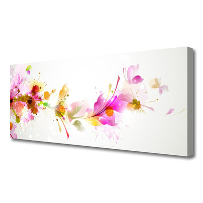 Canvas Wall art Abstract art pink green