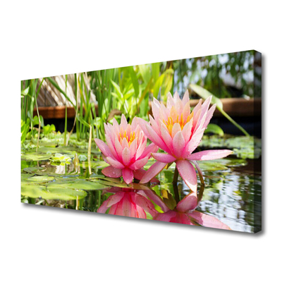 Canvas Wall art Flowers floral pink