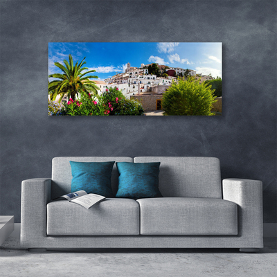 Canvas Wall art City landscape brown green grey