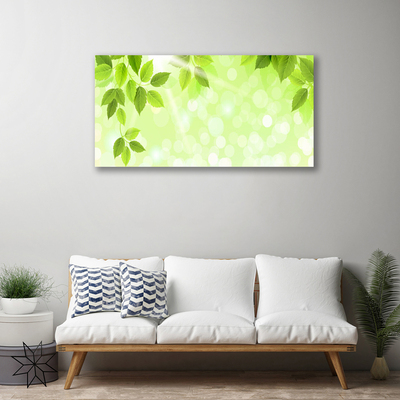 Canvas Wall art Leaves floral green