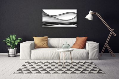 Canvas Wall art Abstraction art grey white