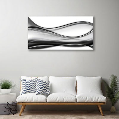 Canvas Wall art Abstraction art grey white
