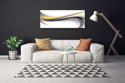 Canvas Wall art Abstract art yellow grey white