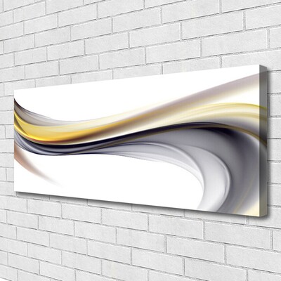 Canvas Wall art Abstract art yellow grey white