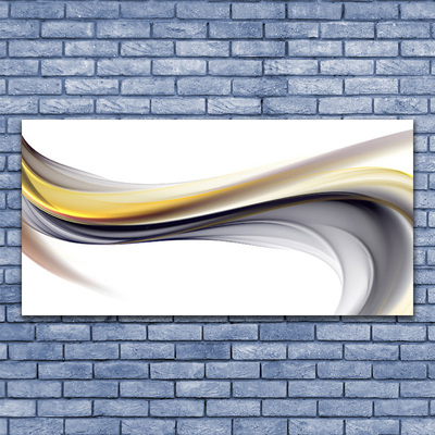 Canvas Wall art Abstract art yellow grey white