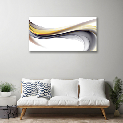 Canvas Wall art Abstract art yellow grey white