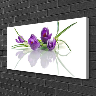 Canvas Wall art Flowers floral pink green