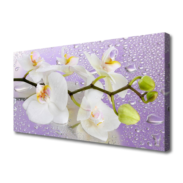 Canvas Wall art Flowers floral white