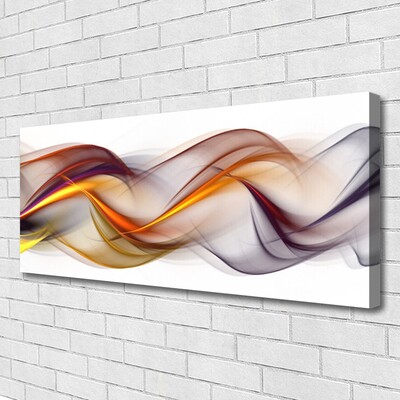 Canvas Wall art Abstract art yellow green red grey white