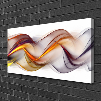 Canvas Wall art Abstract art yellow green red grey white