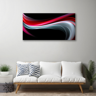 Canvas Wall art Abstraction art red grey black