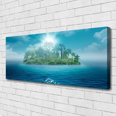 Canvas Wall art Islet sea landscape blue