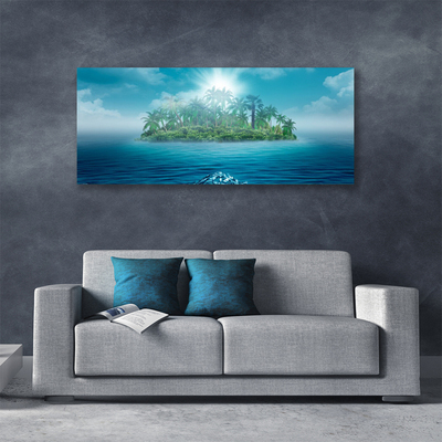 Canvas Wall art Islet sea landscape blue