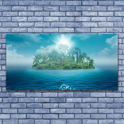 Canvas Wall art Islet sea landscape blue