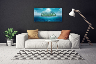 Canvas Wall art Islet sea landscape blue