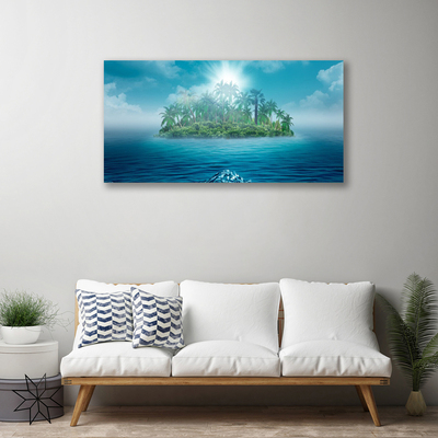 Canvas Wall art Islet sea landscape blue