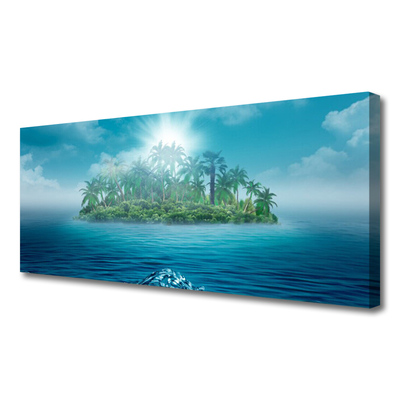 Canvas Wall art Islet sea landscape blue