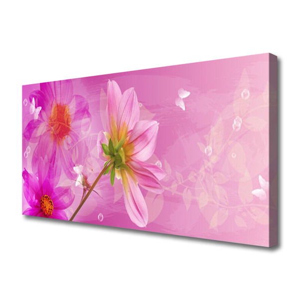 Canvas Wall art Flowers floral pink