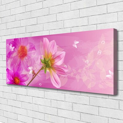 Canvas Wall art Flowers floral pink