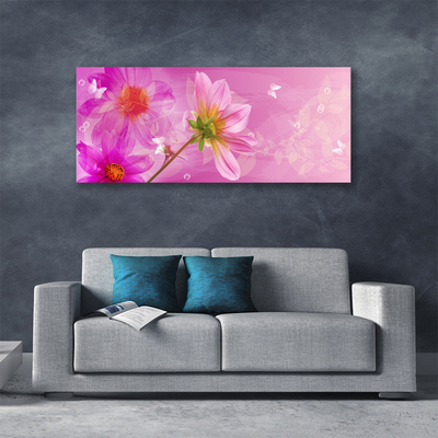 Canvas Wall art Flowers floral pink