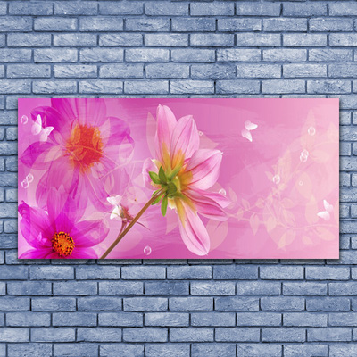 Canvas Wall art Flowers floral pink