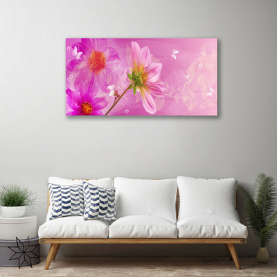 Canvas Wall art Flowers floral pink