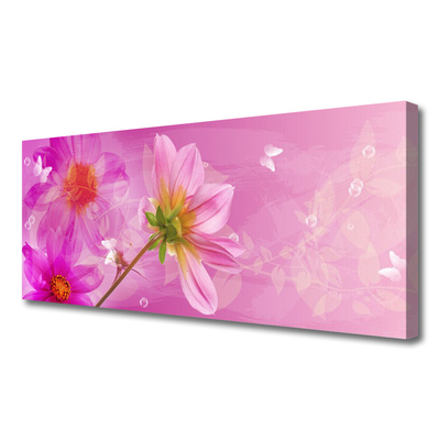 Canvas Wall art Flowers floral pink