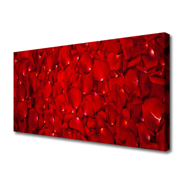 Canvas Wall art Petals floral red