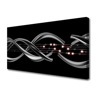 Canvas Wall art Abstract art silver black