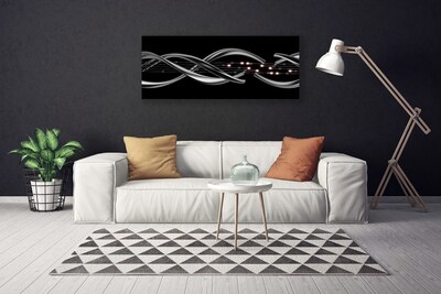 Canvas Wall art Abstract art silver black