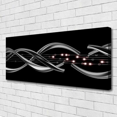 Canvas Wall art Abstract art silver black