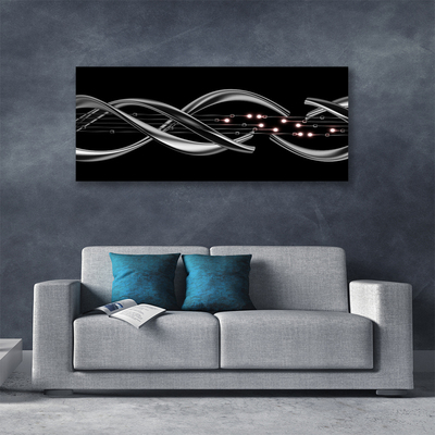 Canvas Wall art Abstract art silver black