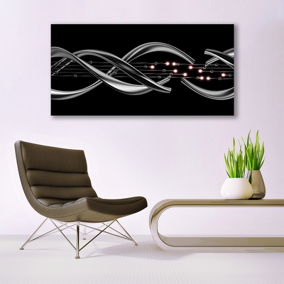 Canvas Wall art Abstract art silver black