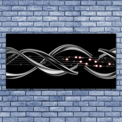 Canvas Wall art Abstract art silver black