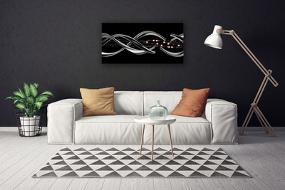 Canvas Wall art Abstract art silver black