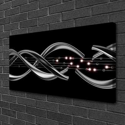 Canvas Wall art Abstract art silver black