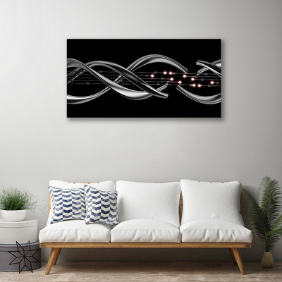 Canvas Wall art Abstract art silver black