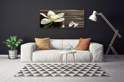 Canvas Wall art Flower floral white